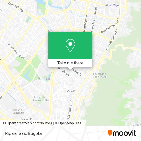 Riparo Sas map
