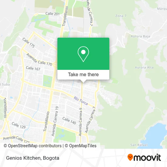 Genios Kitchen map