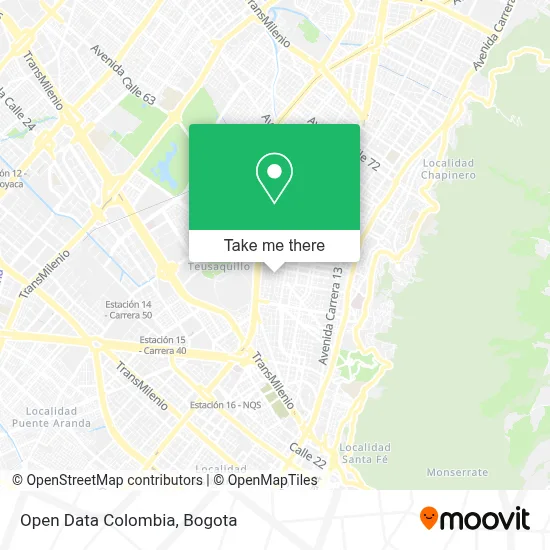 Open Data Colombia map
