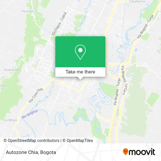 Autozone Chia map