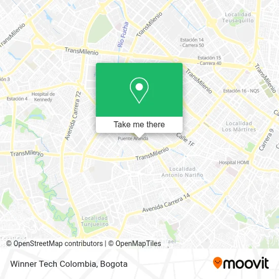 Winner Tech Colombia map