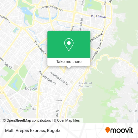 Multi Arepas Express map