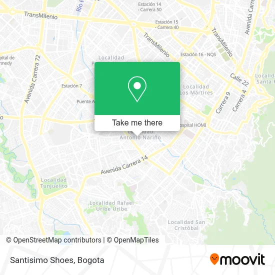 Santisimo Shoes map