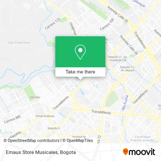Emaus Store Musicales map