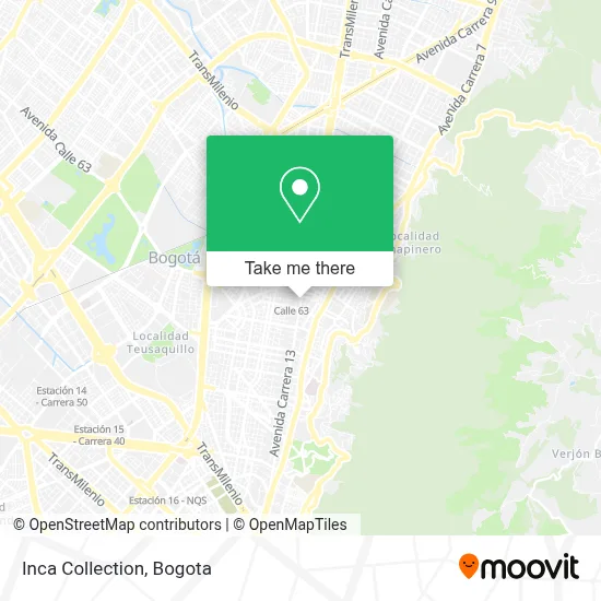 Inca Collection map