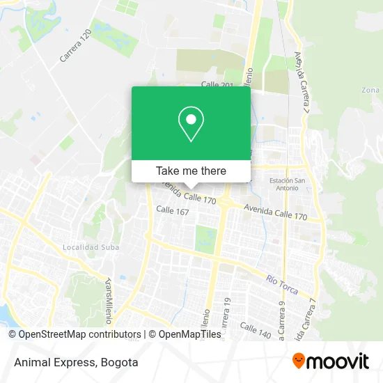 Animal Express map