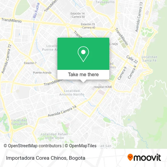 Importadora Corea Chinos map