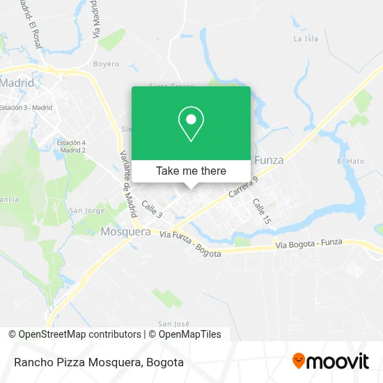 Rancho Pizza Mosquera map