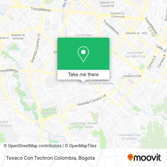 Texaco Con Techron Colombia map