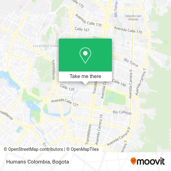 Humans Colombia map