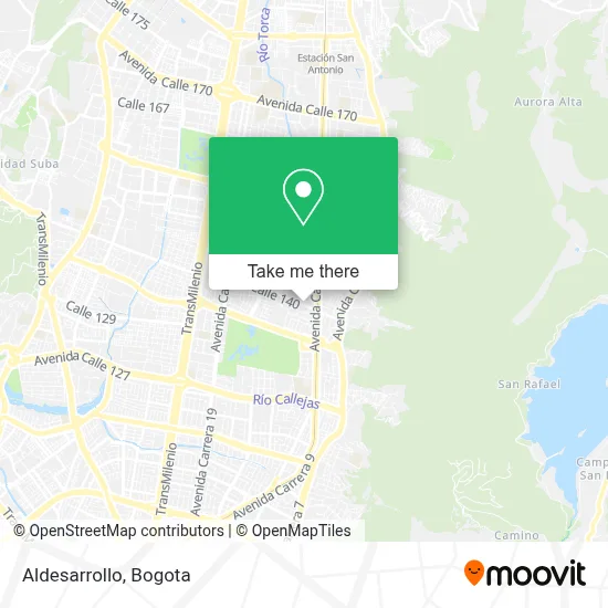 Aldesarrollo map
