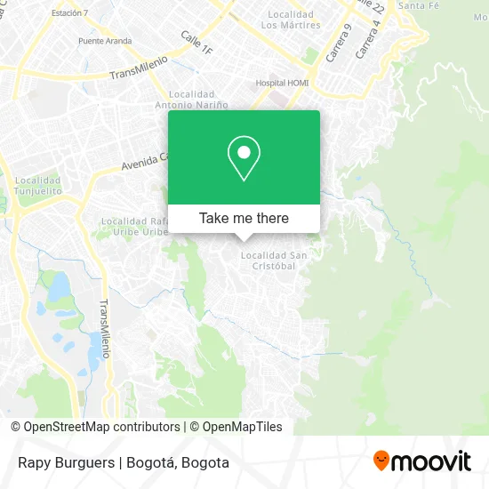 Rapy Burguers | Bogotá map