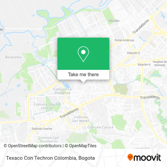 Texaco Con Techron Colombia map