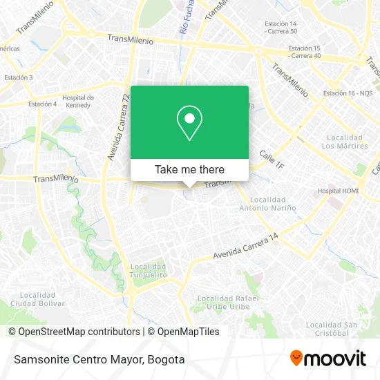 Samsonite Centro Mayor map