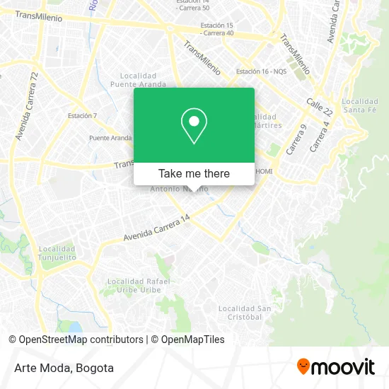 Arte Moda map