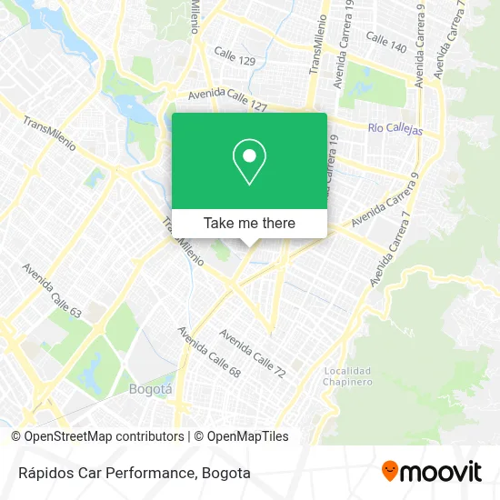 Rápidos Car Performance map