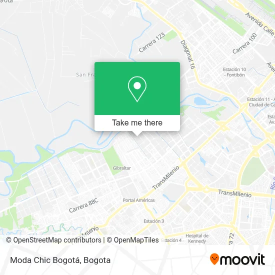 Moda Chic Bogotá map