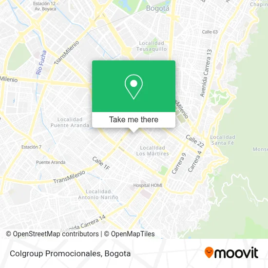 Colgroup Promocionales map