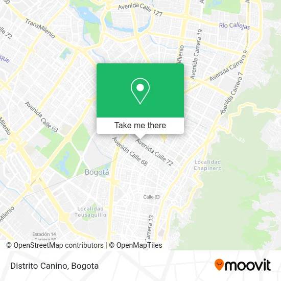 Distrito Canino map