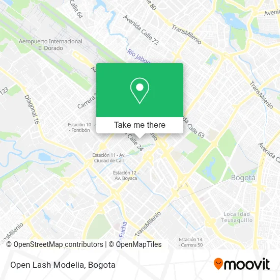 Open Lash Modelia map