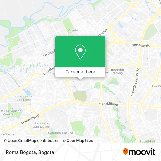 Roma Bogota map