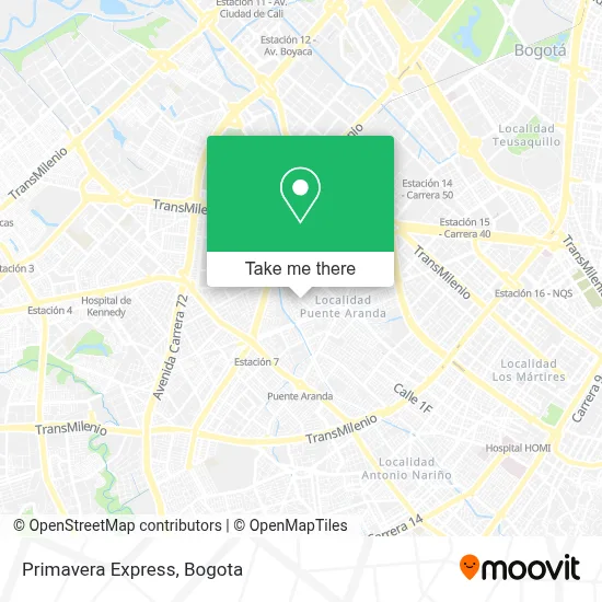 Primavera Express map