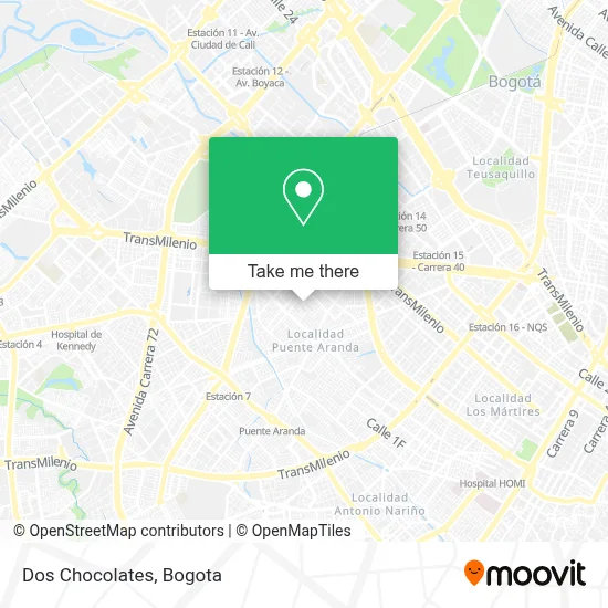 Dos Chocolates map
