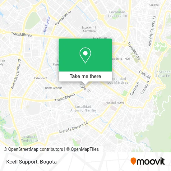 Kcell Support map