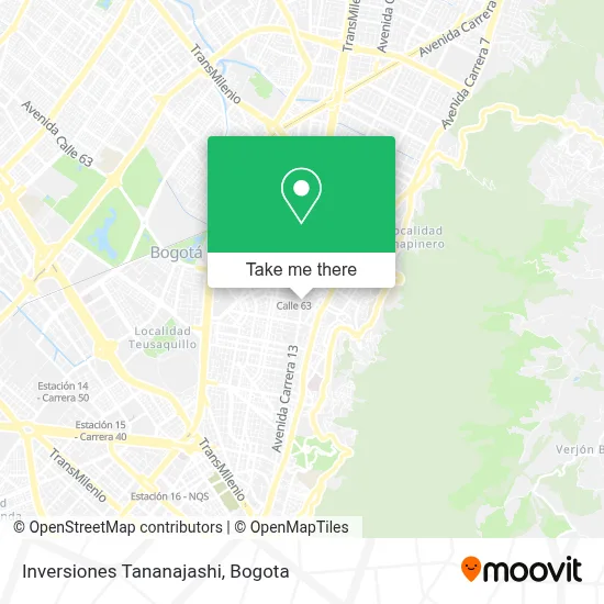 Inversiones Tananajashi map