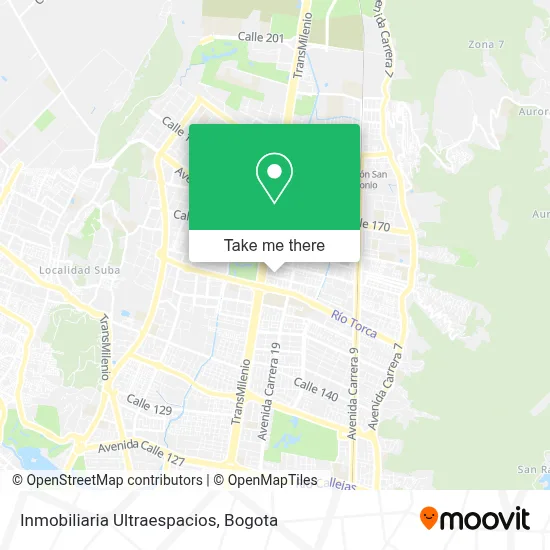 Inmobiliaria Ultraespacios map