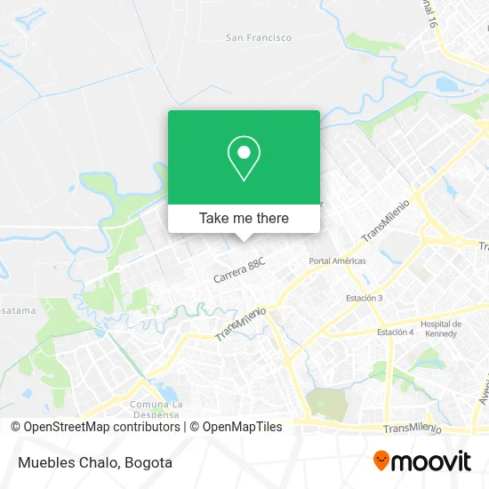 Muebles Chalo map