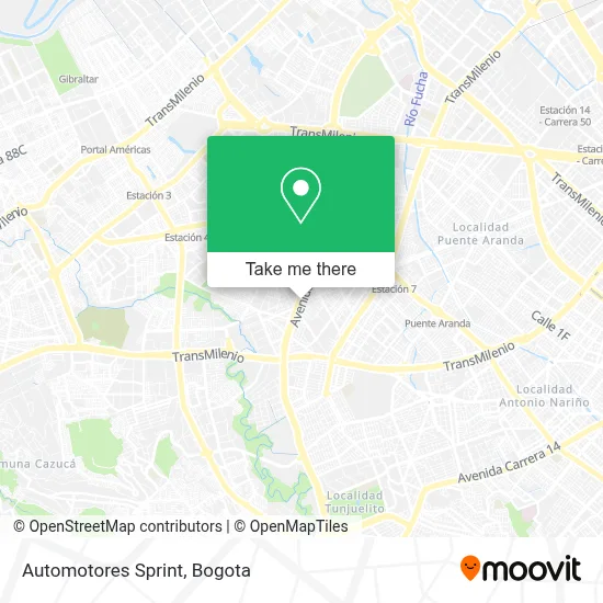 Automotores Sprint map