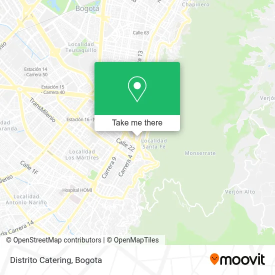 Distrito Catering map