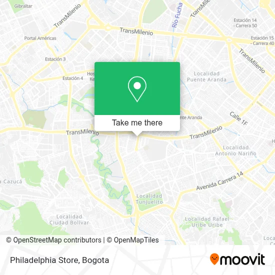 Philadelphia Store map