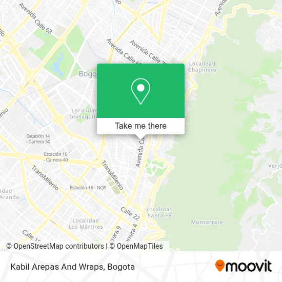 Kabil Arepas And Wraps map