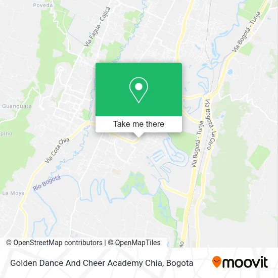 Golden Dance And Cheer Academy Chia map