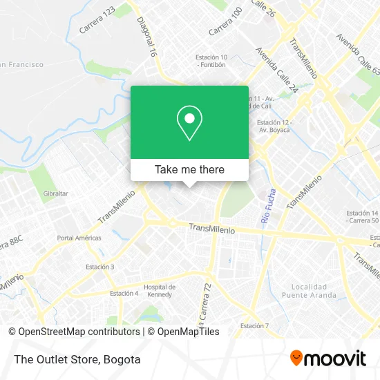 The Outlet Store map