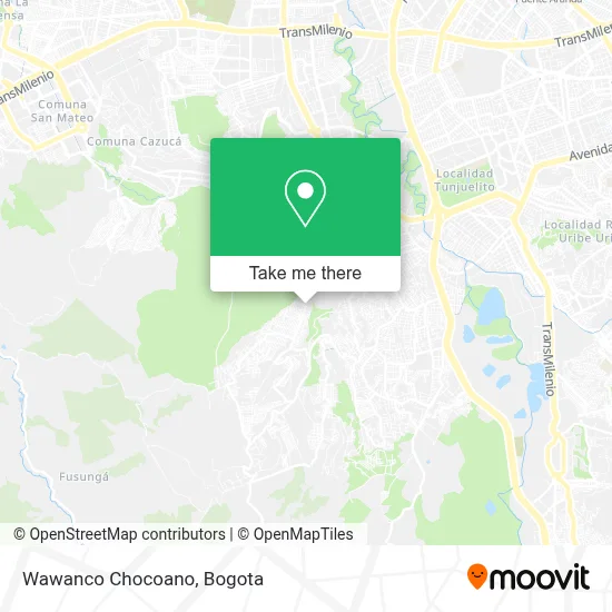 Wawanco Chocoano map