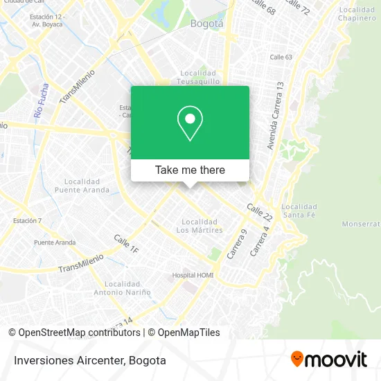 Inversiones Aircenter map
