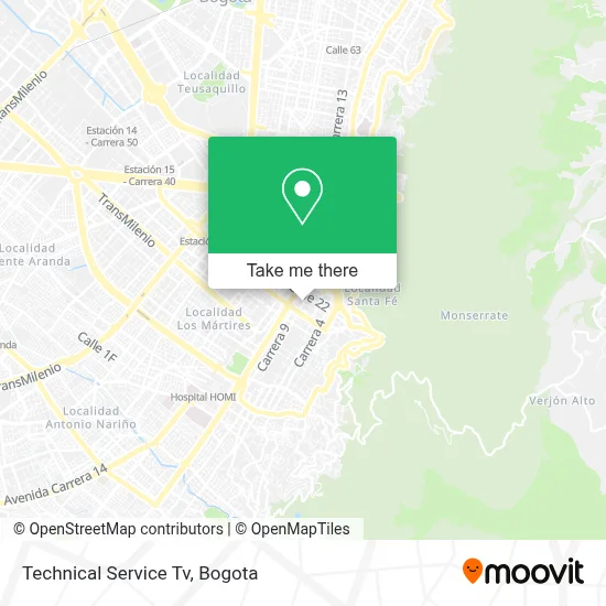 Technical Service Tv map