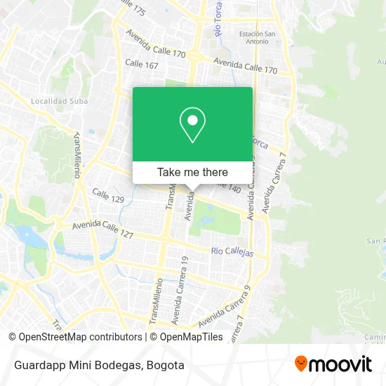 Guardapp Mini Bodegas map