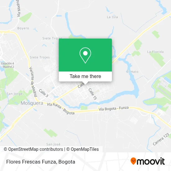 Flores Frescas Funza map