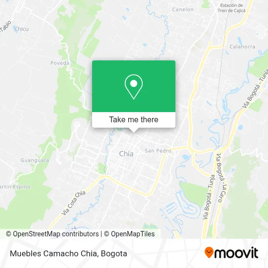 Muebles Camacho Chia map
