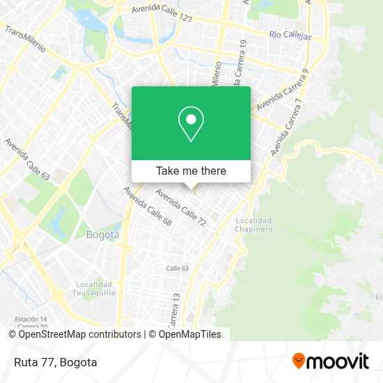 Ruta 77 map