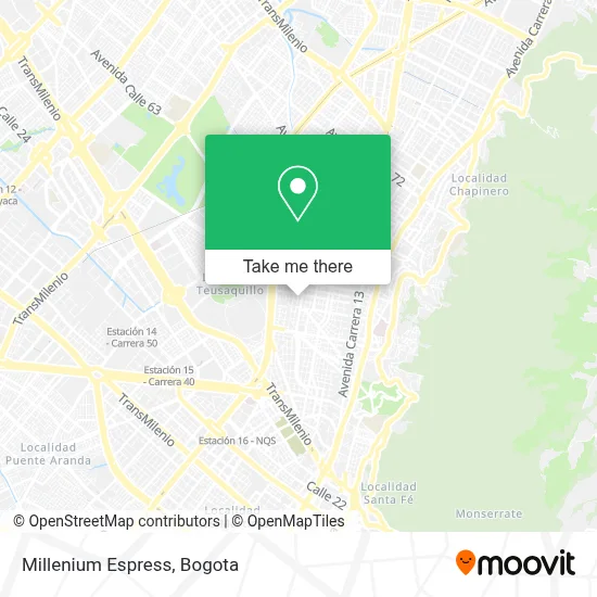 Millenium Espress map