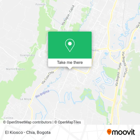 El Kiosco - Chía map