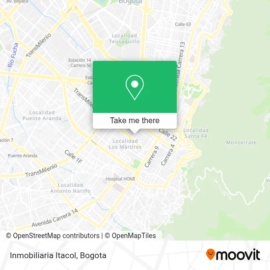 Inmobiliaria Itacol map