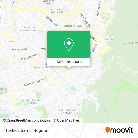 Textiles Samu map