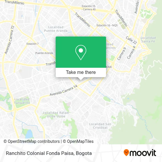 Ranchito Colonial Fonda Paisa map