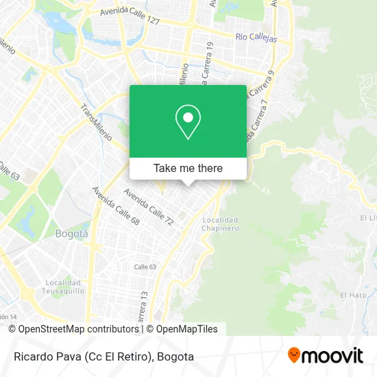 Ricardo Pava (Cc El Retiro) map